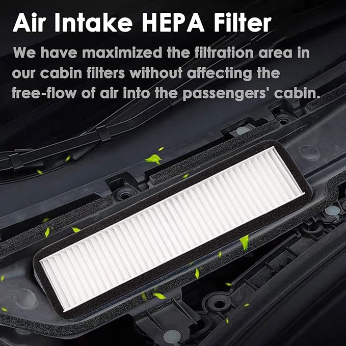 Air Intake HEPA Filter Air Intake Grille Cover Compatible with Tesla Model 3 2020 2019 2018 Air Inlet Vent Accessories A/C Internal Filter Protection Interior Replacement External