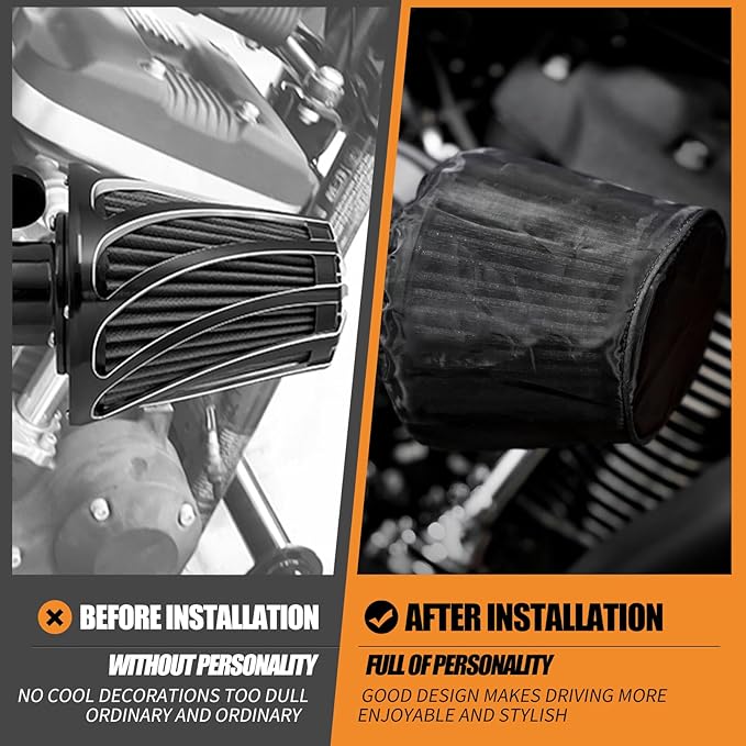 Air Filter Rain Sock Cover Dustproof Waterproof Air Filter Protective Cover Fit For Harley Touring FLHR FLHX Road King Street Glide Softail Sportster XL 1200 883 Dyna For 117 Air Cleaner