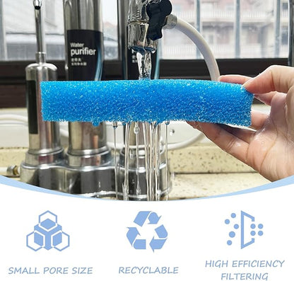 SHIGATSU 4 Set Three-Stage Filters Replacement Media Kit for Seachem Tidal 55 Filter, Replacement Aquarium Filter Sponge and Activated Carbon Pad for Fish Tank Filter
