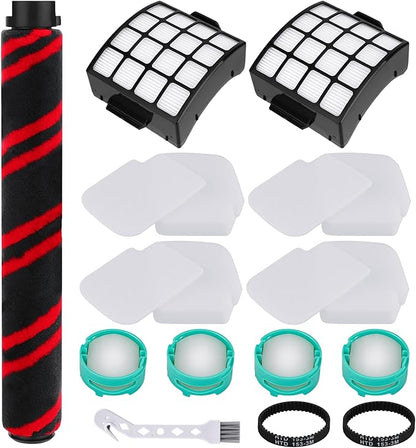 AZ3002 Filter Replacement Part for Shark Stratos DuoClean PowerFins HairPro Upright Vacuum AZ3000 AZ3000C AZ3000W AZ3002C, 1 Brushroll 2 Filters 4 Foam & felt Filter 4 odor neutralizer 2 Belts