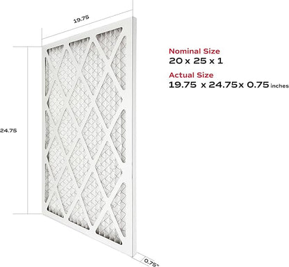 True Blue 20x25x1 MERV 11 Allergen Air Filter (4-Pack) | Electrostatic Pleated HVAC Furnace Air Filter | Replacement Filter for Home Use | Made in USA