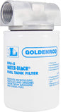 Dutton-Lainson Company - Goldenrod 596 Water-Block Fuel Tank Filter Canister with 1" NPT Zinc Die-Cast Top Cap - 10 Micron Particle Removal for Gasoline, Diesel and Biodiesel Up to 20% - Made in USA