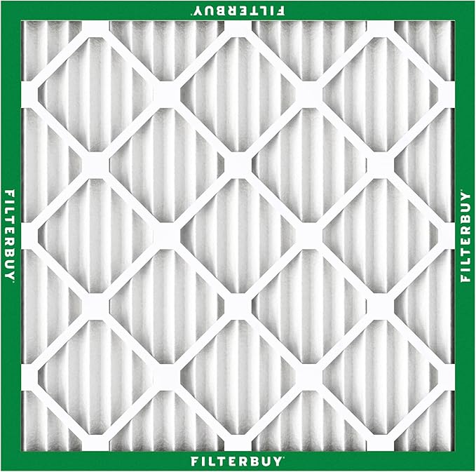 Filterbuy 20x20x1 Air Filter MERV 8 Essential Dust & Allergy Defense (2-Pack), Electrostatic Pleated HVAC AC Furnace Filters Replacement, Made in USA (Actual Size: 19.50 x 19.50 x 0.75)