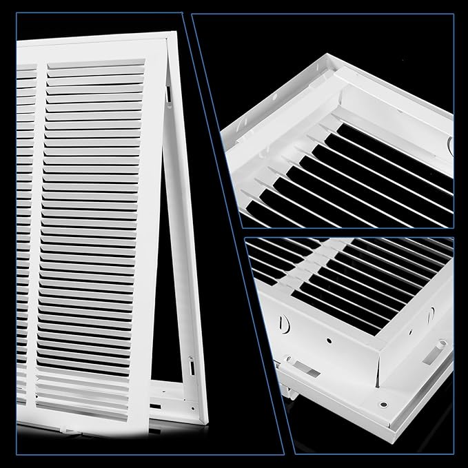 16x20 Return Air Grille [Duct Opening Size],Return Air Vent Cover for Wall Or Ceiling,Steel Return Air Filter Grilles Removable Face/Door for 1 Inch Filters (16"W x 20"H [Duct Opening])