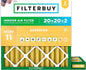 Filterbuy 20x20x2 Air Filter MERV 11 Superior Pet & Allergy Defense (2-Pack), Electrostatic Pleated HVAC AC Furnace Filters Replacement, Made in USA (Actual Size: 19.50 x 19.50 x 1.75)