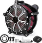 Twin Cam Air Filter Cleaner Intake Filter Compatibel with Harley Davidson Touring Trike 2008-206, Softail 2016-2017, FXDLS 2017, High Flow Air Filter