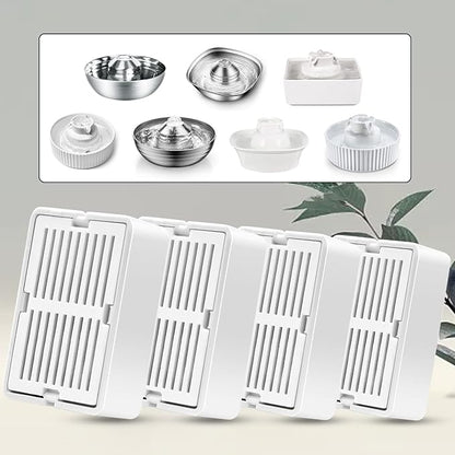 Cat Water Fountain Filters, 8 Carbon Filters& 2 Foams Filters with Holders, Pet Water Fountain Filters