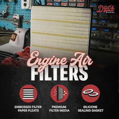 Doc's Diesel Engine Air Filter DPA5512 | Compatible with Dodge RAM 5.9L Cummins 2003-2007 | Replaces AF4177