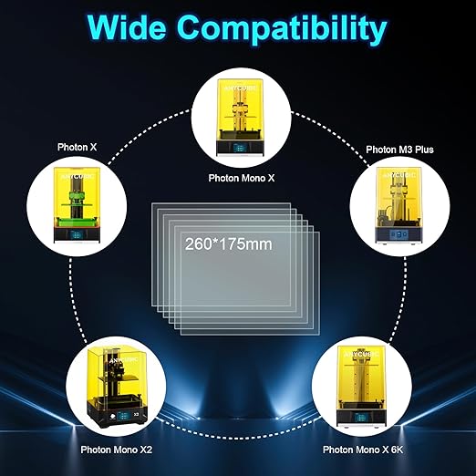 6PCS FEP Film for ANYCUBIC Photon Mono X, Mono X2, Mono X 6K, Mono X 6Ks, M3 Plus, Resin Tank Fep Replacement,3D Printer Accessories
