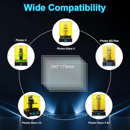 6PCS FEP Film for ANYCUBIC Photon Mono X, Mono X2, Mono X 6K, Mono X 6Ks, M3 Plus, Resin Tank Fep Replacement,3D Printer Accessories