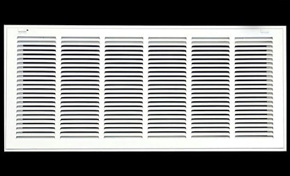 HVAC Premium 34 x 8 Duct Opening Steel Return Air Filter Grille, for 1-inch Filter, Removable Door, Flat Stamped HVAC Vent Cover Grille, Outer Dimensions 36.5 x 10.5