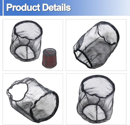 Air Filter Cover Small Dustproof Protective Cover Fits for Harley Davidson Touring Model Universal Cold Air Intake Filter Sock Wrap (Size S), 1 Pack