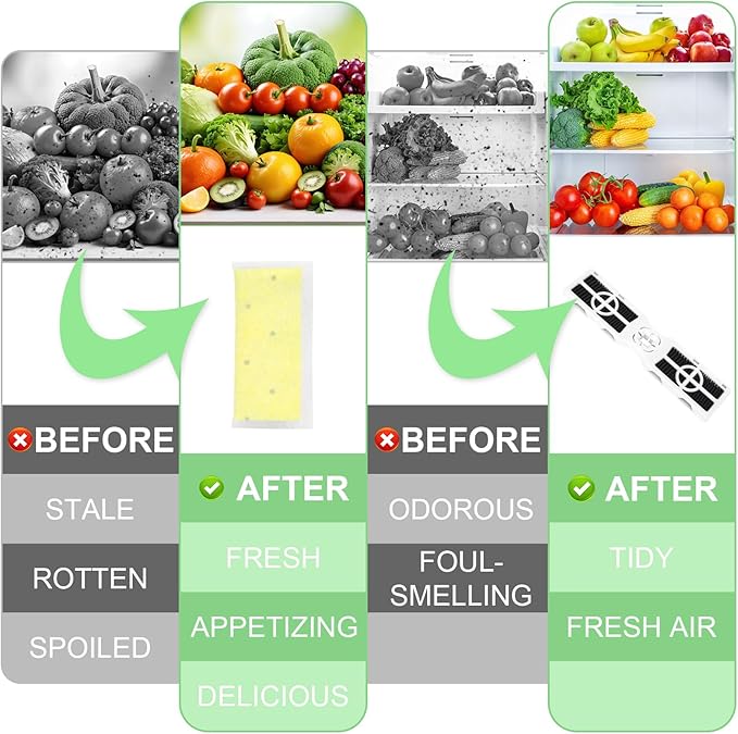 2 AF-2 Air Filters & 4 PK-2 Produce Keeper Refill Replacement Kit – Compatible with Frigidaire Gallery GRMC2273BF, GRMC2273BD, GRMG2272BF Refrigerator Air Filters