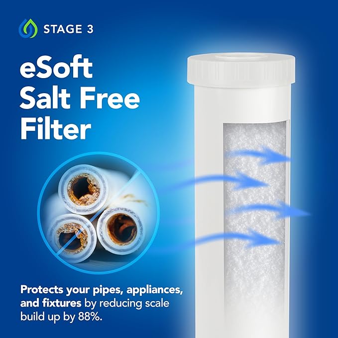 E-3000 Whole House Salt-Free Water Softener & Filter for City Water