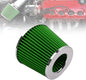 RYANSTAR RACING 89mm 3.5" High Flow Round Tapered Cone Cool Air Filter Cleaner with Top Filter Design Short 150mm tall Green