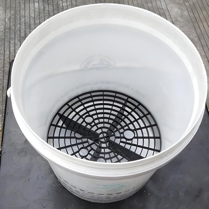 Car Wash Bucket Insert, 2PCS 10" Diameter Dustproof Dirt Grit Trap Vehicle Wash Filter, Remove Debris Automotive Detailing Cleaning Washing Kit, Universal for SUV RV Truck (Yellow)