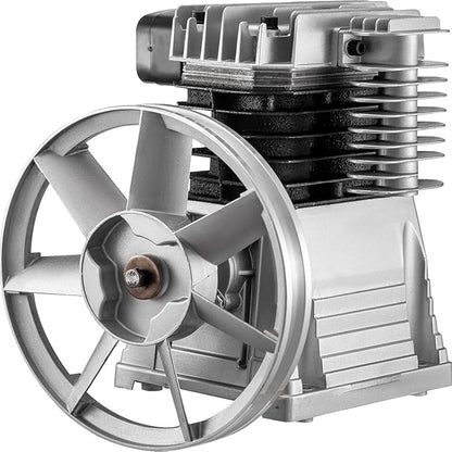 3HP Air Compressor Pump Head with Suction Valve and Cooling Fan Piston Cylinder Assembly for High Output Garage or Industrial Use