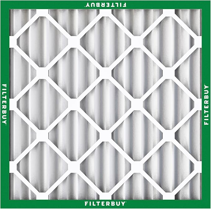 Filterbuy 18x18x2 Air Filter MERV 8 Essential Dust & Allergy Defense (4-Pack), Electrostatic Pleated HVAC AC Furnace Filters Replacement, Made in USA (Actual Size: 17.75 x 17.75 x 1.75)