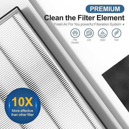 Replacement Filters Set Compatible with 3000 AD3500 AD3500i, Includes 2 High-Efficiency Filter, 2 Carbon Filters, 6 Pre-Filters, Air Purifier Filters Replacement for Home Pet Owners