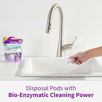 Rejuvenate Disposal Cleaner, 6 Pods, Lavender-Scented Disposal and Pipe Cleaner Pods with Bio-Enzymatic Formula Help Break Down Leftover Food Waste and Remove Odors for A Clean, Fresh Disposal