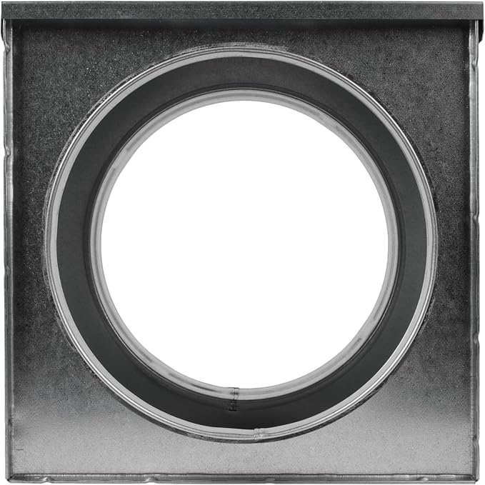 Repa Market 8" Duct Air Filter Box – Galvanized Steel Inline Dryer Filter Housing for Round Duct - EPDM Rubber Gaskets – Easily Serviceable Lint Trap – Intake Ventilation, Home Improvement