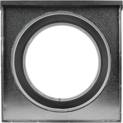 Repa Market 8" Duct Air Filter Box – Galvanized Steel Inline Dryer Filter Housing for Round Duct - EPDM Rubber Gaskets – Easily Serviceable Lint Trap – Intake Ventilation, Home Improvement