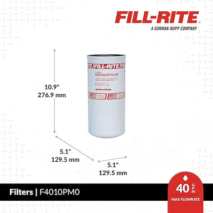 Fill-Rite F4010PM0 1" 40 GPM (151 LPM) 10 Micron Particulate Spin-On Fuel Filter