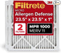 Filtrete 23.5x23.5x1 AC Furnace Air Filter, MERV 11, MPR 1000, Micro Allergen Defense, 3-Month Pleated 1-Inch Electrostatic Air Cleaning Filter, 2 Pack (Actual Size 23.188x23.188x0.81 in)