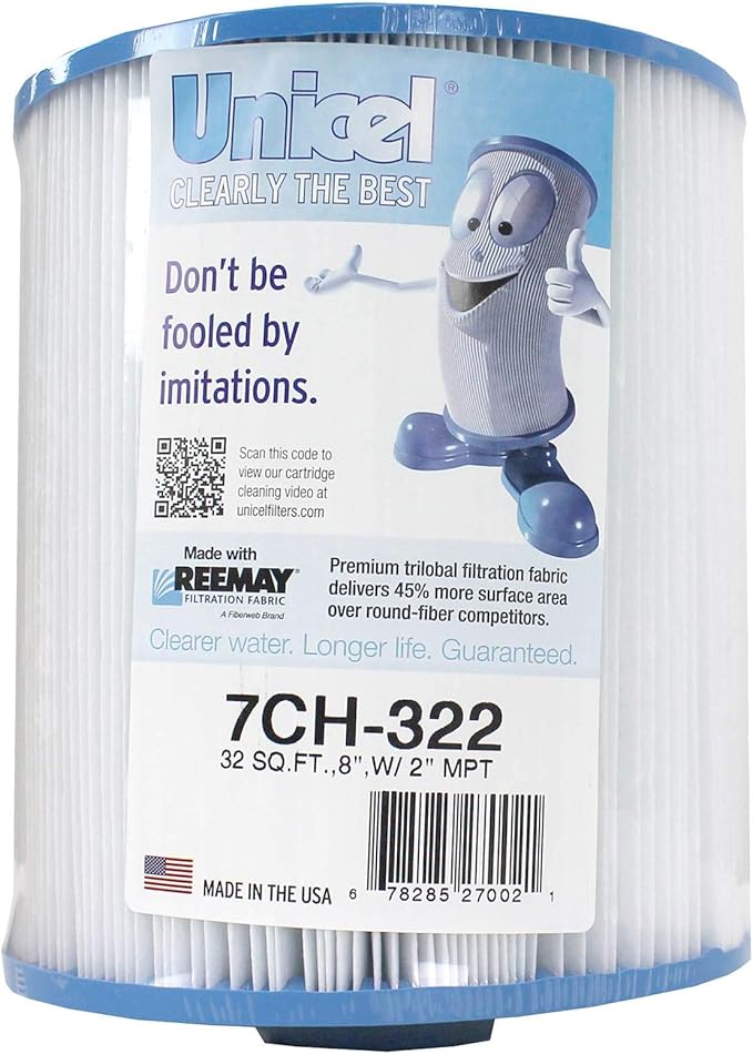 Unicel 7CH-322 32 Square Foot Media Replacement Hot Tub Spa Filter Cartridge with 275 Pleats (6 Pack)