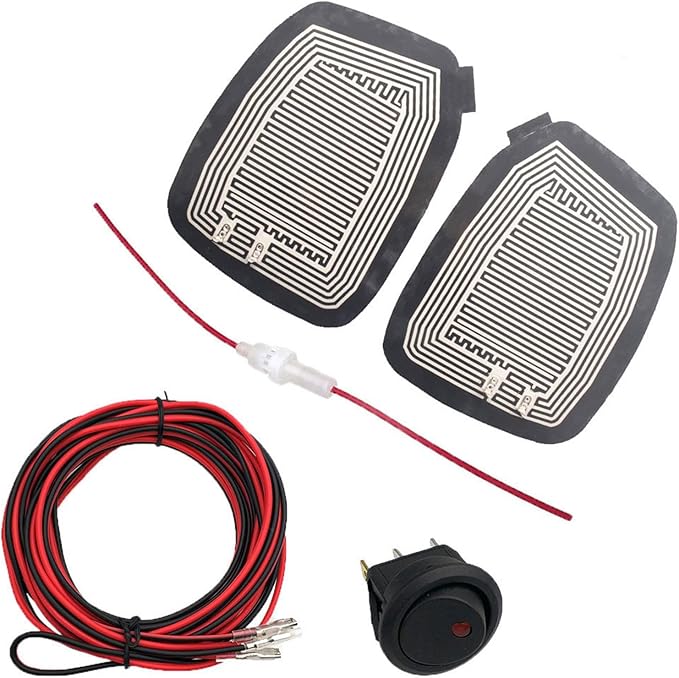 12V Car Rear Mirror Heater, Electric Glass Heating Demister Fast Heat Side Mirror Glass Heater, Metal Glass Heated Pad Car Side Mirror Heated Pad Suitable for Most Car