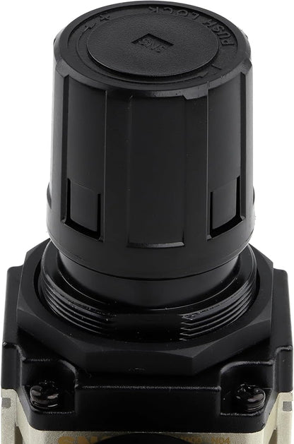 SNS AR4000-N04 Female Thread 1/2 NPT Air Pressure Regulator 0-150 PSI Adjustable,Bracket,Gauge