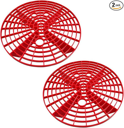2 PCS Car Wash Bucket Insert, Dirt Guard Bucket Insert Helps Remove Dirt Debris Washing Kit, Detail Grit Trap Filter Cleaning Tool Fits 3-5 Gallon Bucket, Car Accessories（Red）