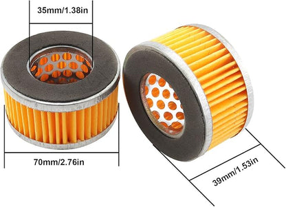 2 PCS Replacement Compressor Air Filter Element Air Compressor Intake Paper Filter Elements, Type 1