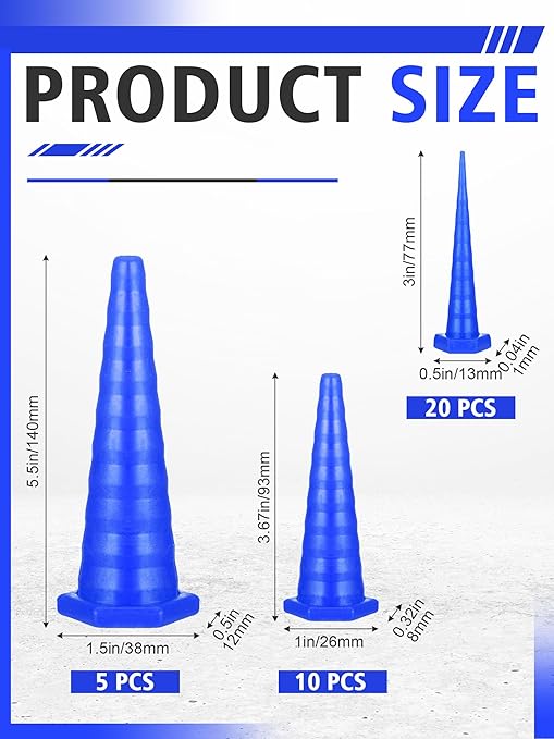 Hydraulic Oil Service Plugs Large Medium Small Sizes Multi Pack Rubber Drip Proof Hose Plugs Industrial Hydraulic Kit for Irrigation, 3 Sizes(35 Pcs,Blue)