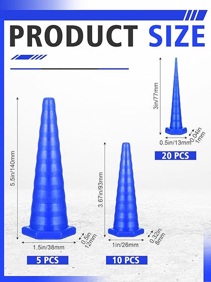 Hydraulic Oil Service Plugs Large Medium Small Sizes Multi Pack Rubber Drip Proof Hose Plugs Industrial Hydraulic Kit for Irrigation, 3 Sizes(35 Pcs,Blue)