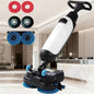 Commercial Floor Scrubber Machine Lightweight Electric Floor Cleaner with 17" Cleaning Width, Rotary Double Brushes, 360° Rotating Head, Efficiently Scrubs The Floor and Leaves it Dry White