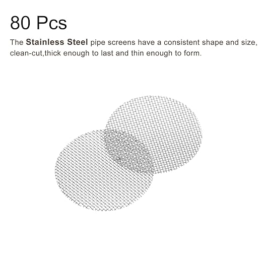 MECCANIXITY Pipe Screen Stainless Steel Screens, 5/8 Inch (15.8mm) Diameter for Pipe Filter, Pack of 80
