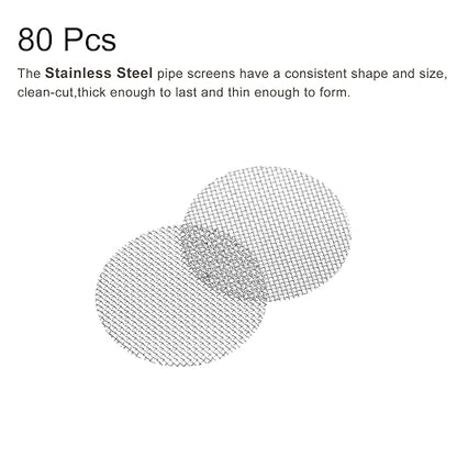 MECCANIXITY Pipe Screen Stainless Steel Screens, 5/8 Inch (15.8mm) Diameter for Pipe Filter, Pack of 80