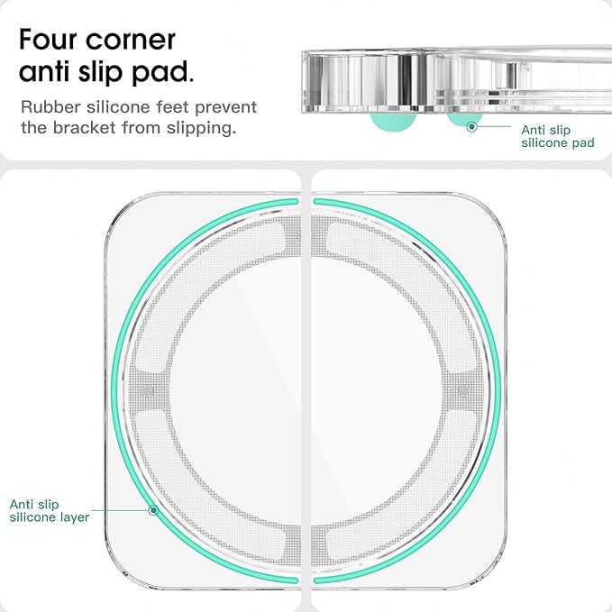 Transparent Acrylic mac Studio Stand, Built in Detachable air Filter Suitable for Mac Studio M2 Max, M2 Ultra, M1 Max, M1 Ultra Accessories，Cooling Desktop Bracket Mount