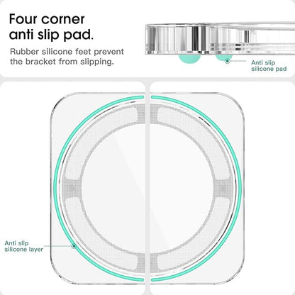 Transparent Acrylic mac Studio Stand, Built in Detachable air Filter Suitable for Mac Studio M2 Max, M2 Ultra, M1 Max, M1 Ultra Accessories，Cooling Desktop Bracket Mount
