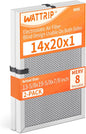 2-Pack 14x20x1 MERV 8 Reusable & Washable Electrostatic Air Filters - Long-Lasting Filter for HVAC, Furnace & Air Conditioner Units, Actual Size: 13-5/8” x 19-5/8” x 7/8”