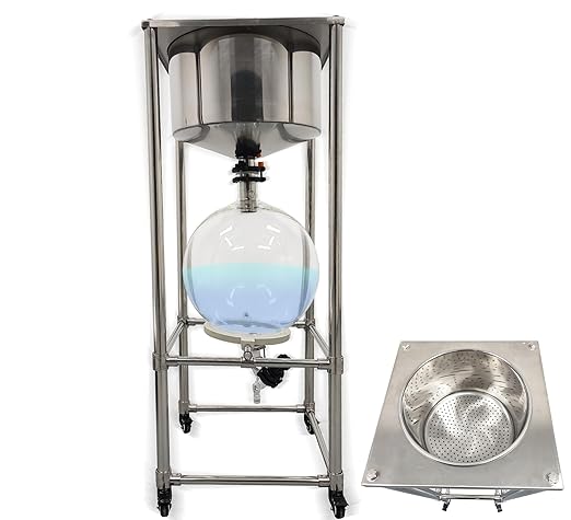 INTSUPERMAI 50L Buchner Funnel Filtering Kit, with 50L Vacuum Flask, Stainless Steel Frame, Negative Pressure Filtration, Lab Vacuum Suction Filter for Liquid-Liquid Extraction