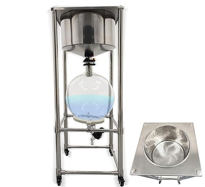 INTSUPERMAI 50L Buchner Funnel Filtering Kit, with 50L Vacuum Flask, Stainless Steel Frame, Negative Pressure Filtration, Lab Vacuum Suction Filter for Liquid-Liquid Extraction