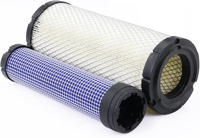 Kefly Inner & Outer Air Filter 11013-7044 11013-7045 Replaces Kawasaki 11013-7019, 11013-7020, Kohler 25 083 01, 25 083 04, Kubota TA040-93220, TA040-93230, John Deere M131802 M131803 (1 pcs)