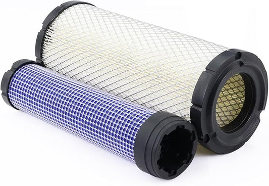 Kefly Inner & Outer Air Filter 11013-7044 11013-7045 Replaces Kawasaki 11013-7019, 11013-7020, Kohler 25 083 01, 25 083 04, Kubota TA040-93220, TA040-93230, John Deere M131802 M131803 (1 pcs)