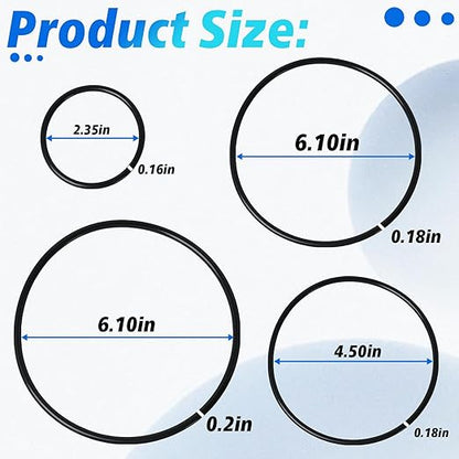 Sand Filter Pump O-Ring Replacement Kit (12-Piece) - Compatible with Intex/Krystal Clear Models 26641EG, 28645EG & Part 25013 Air Release Valve - Pool Filter Gasket Seals Set