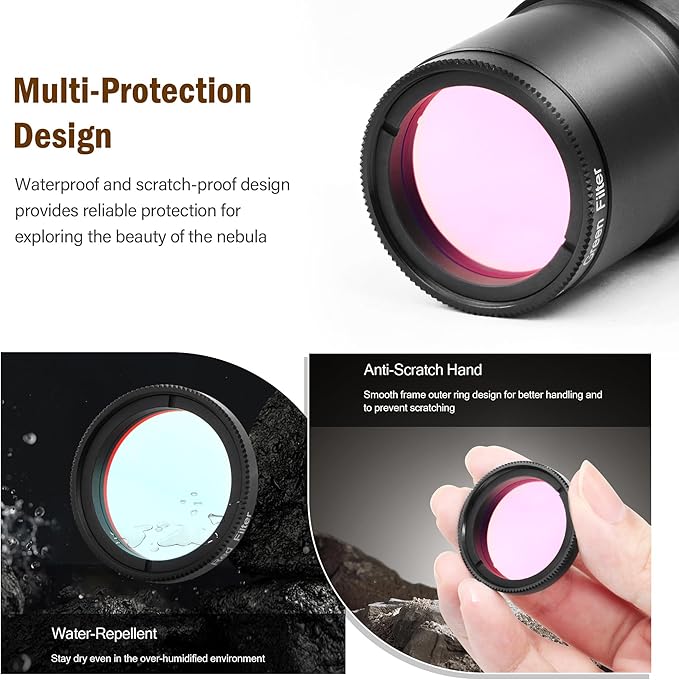 Astromania Deluxe Telescope LRGB 1.25 Inch Filter Set - Colour Filters for Use with Monochrome CCD Cameras - Give Stunning Astrophotographic Results