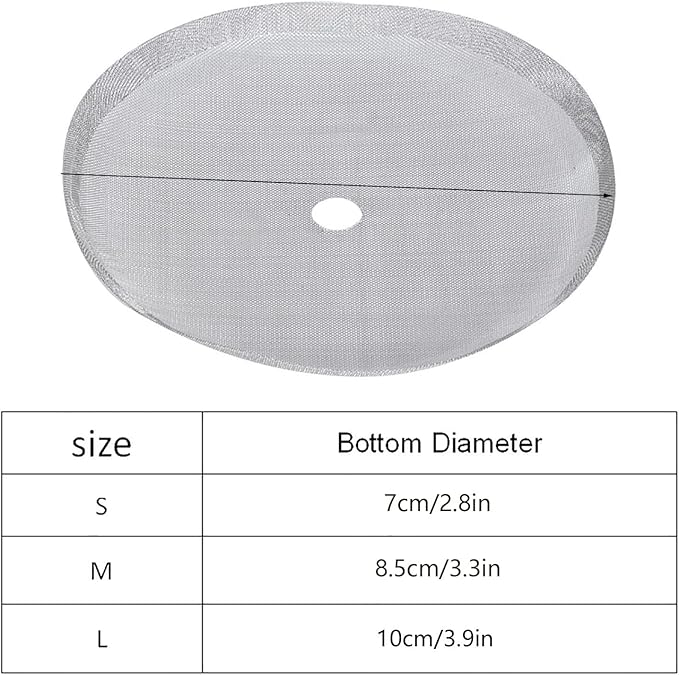5Pcs 304 Stainless Steel Coffee Mesh Filter Portable Reusable Cofffe Pot Mesh Filter Coffee Making Tool Mesh Accessory (Medium-800ml)