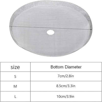 5Pcs 304 Stainless Steel Coffee Mesh Filter Portable Reusable Cofffe Pot Mesh Filter Coffee Making Tool Mesh Accessory (Medium-800ml)
