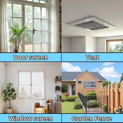 High Density Screen Pollen Proof Net Dust and Pollen Proof Screen Mesh Replacement Door and Window Mesh(61"x99")